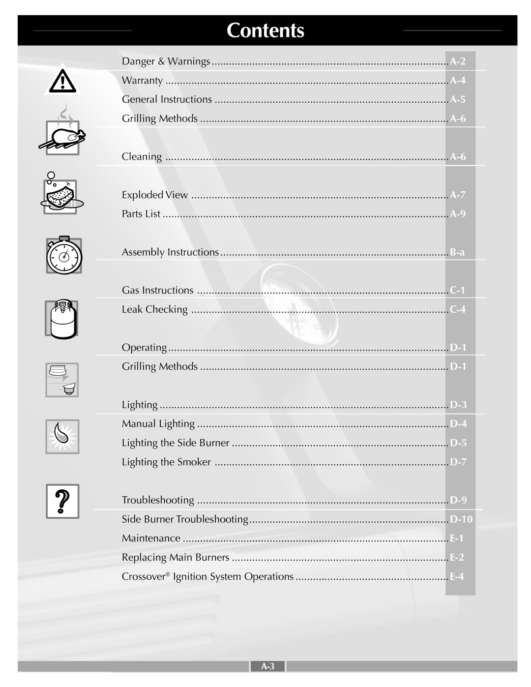 Weber 42092 manual Contents 