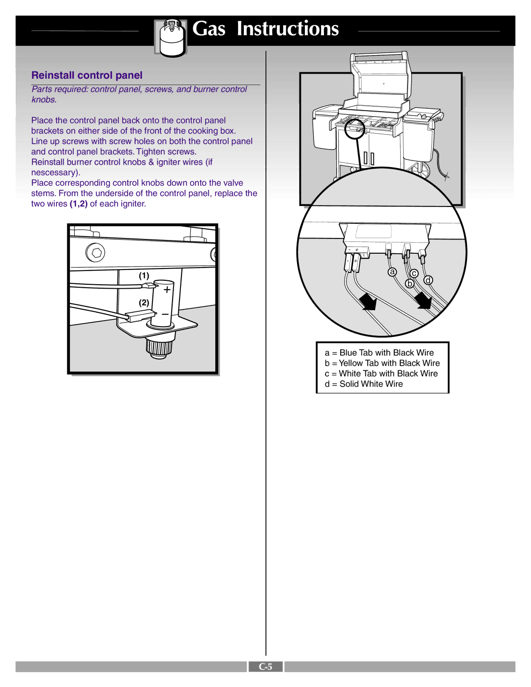 Weber 42092 manual Gas 