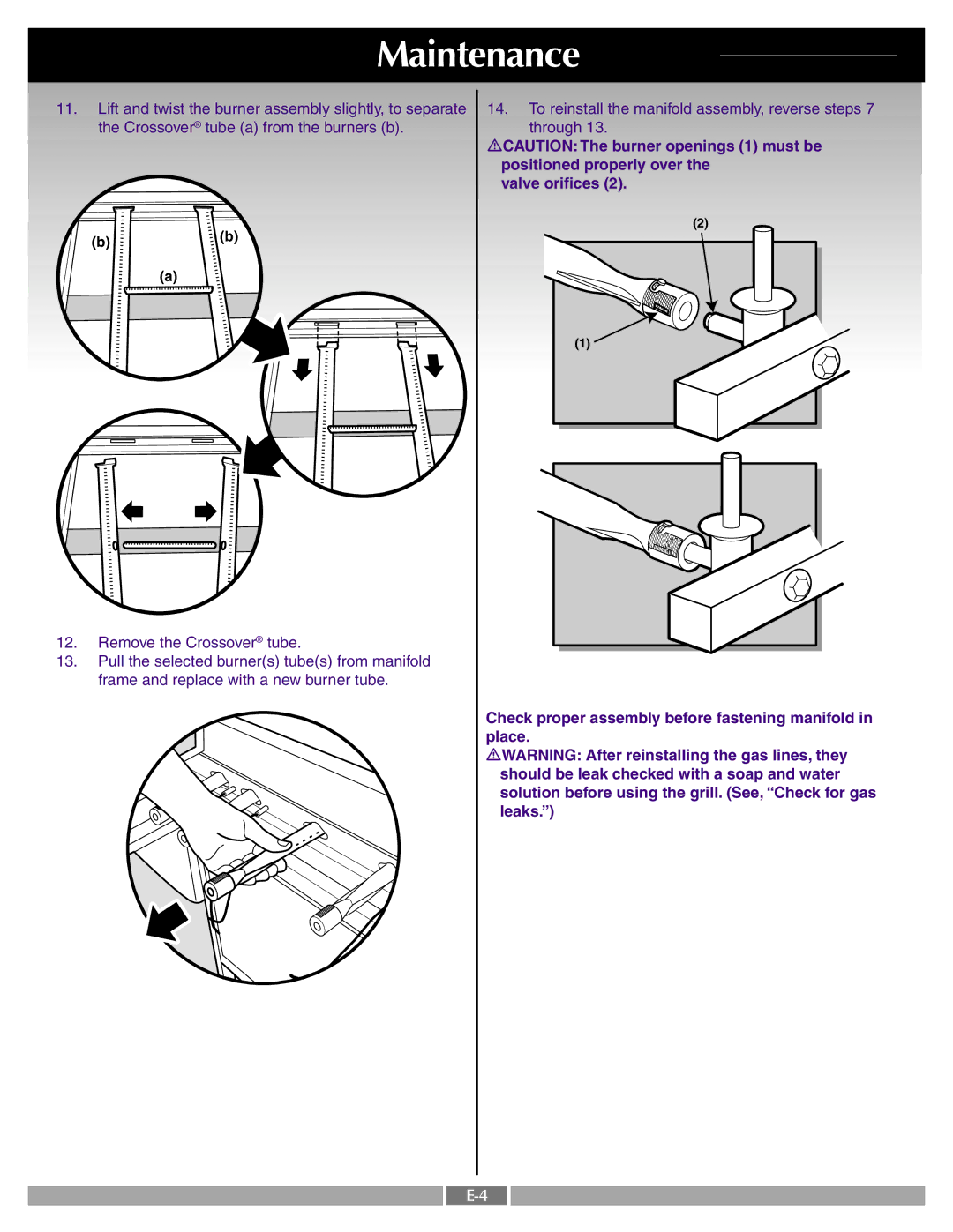 Weber 42095 manual Maintenance 