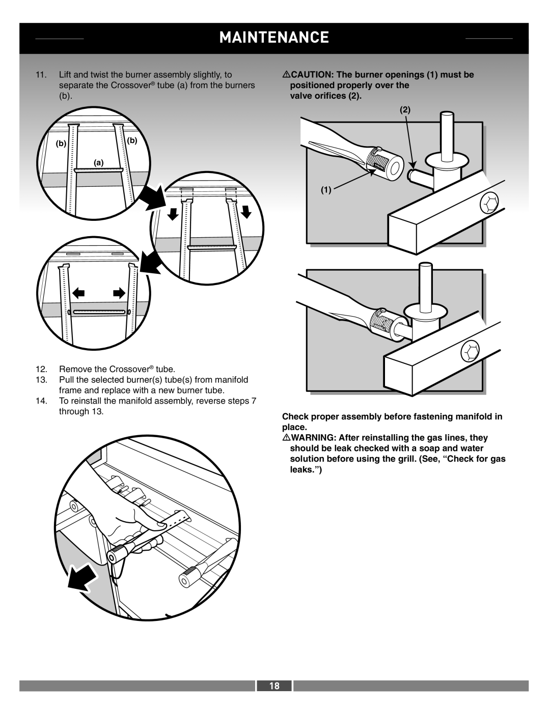 Weber 42371 manual Valve oriﬁces, Check proper assembly before fastening manifold in place 