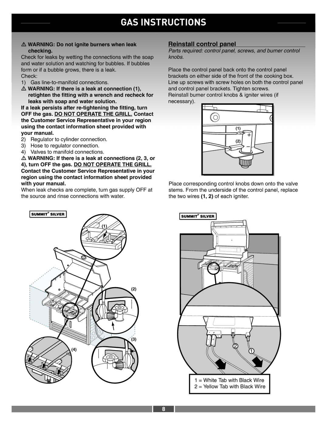 Weber 42371 manual Reinstall control panel 