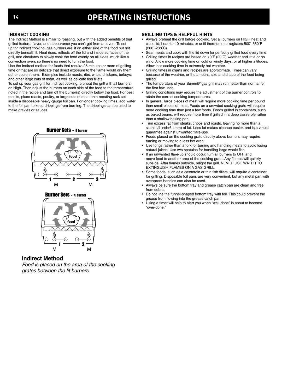 Weber 42372 manual Indirect Cooking, Grilling Tips & Helpful Hints 