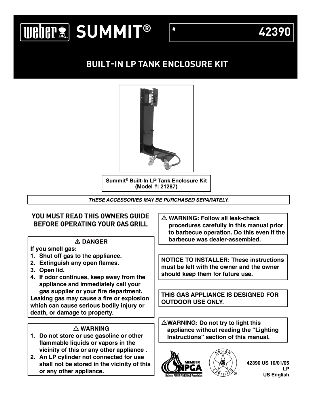 Weber 42390 manual Summit 