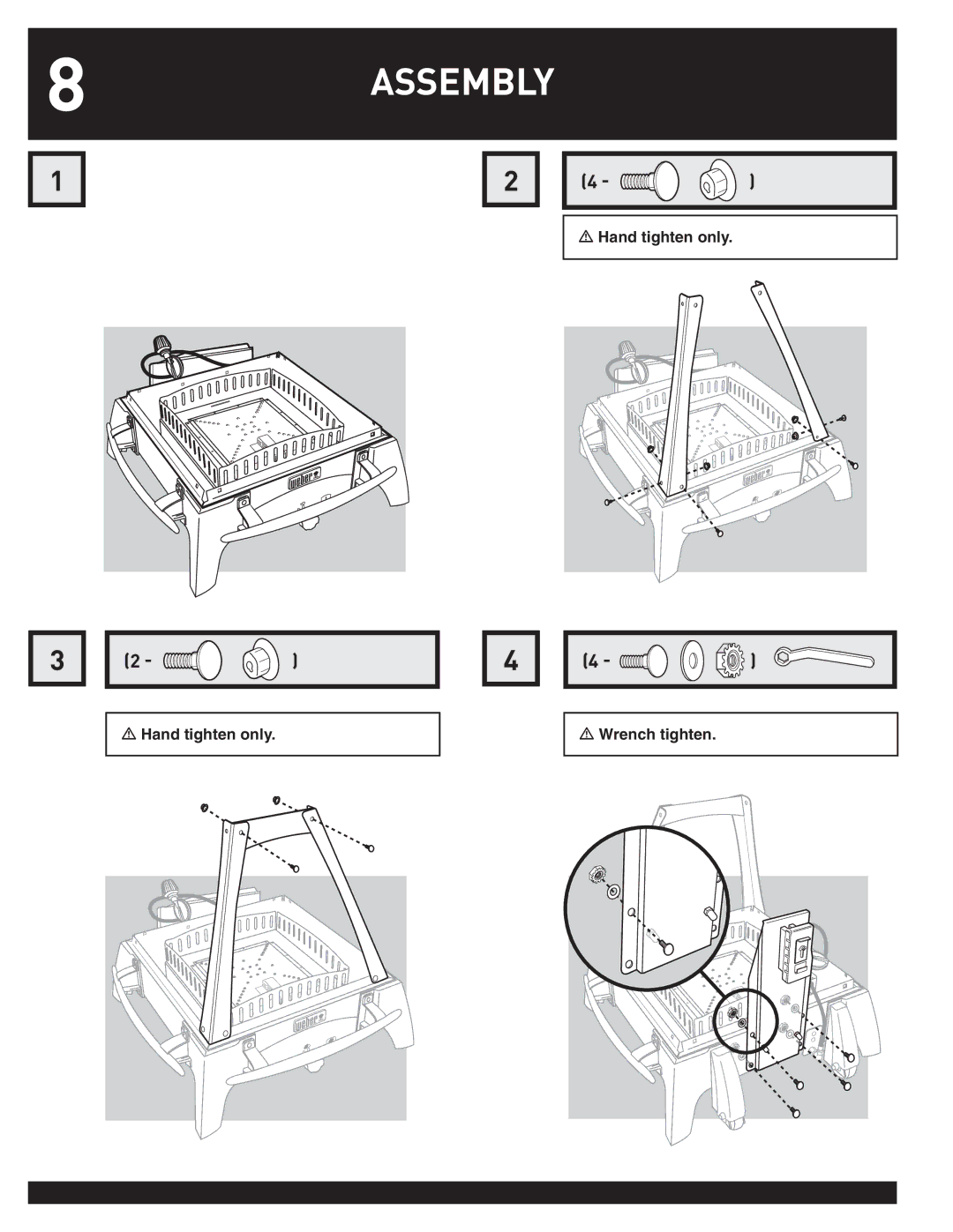 Weber 43028 manual Assembly 