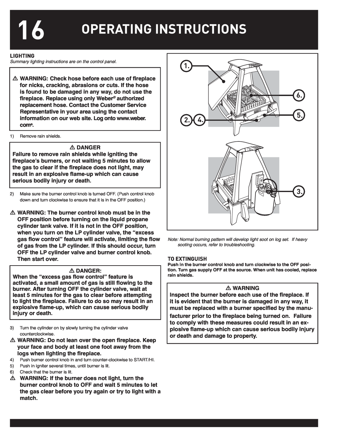 Weber #43028 manual Operating Instructions 