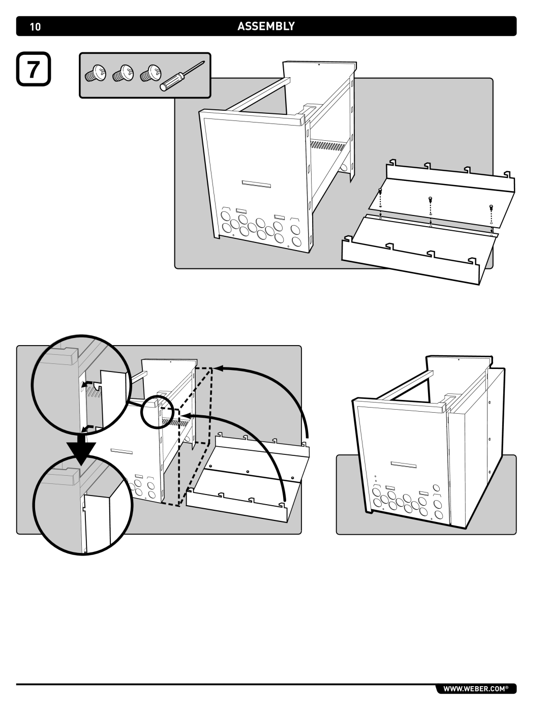 Weber 43267 manual Assembly 