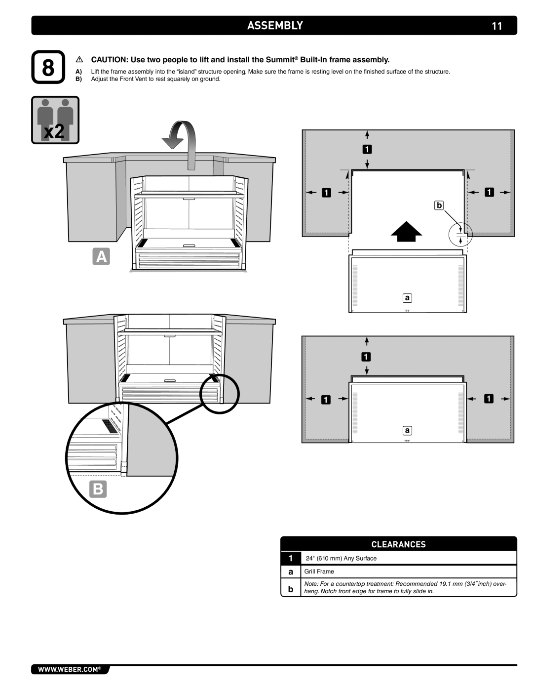 Weber 43267 manual Assembly 