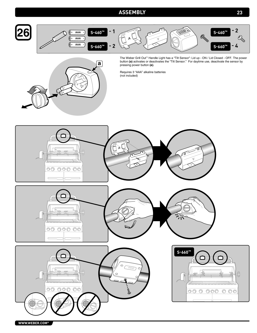 Weber 43267 manual Assembly S-46023 