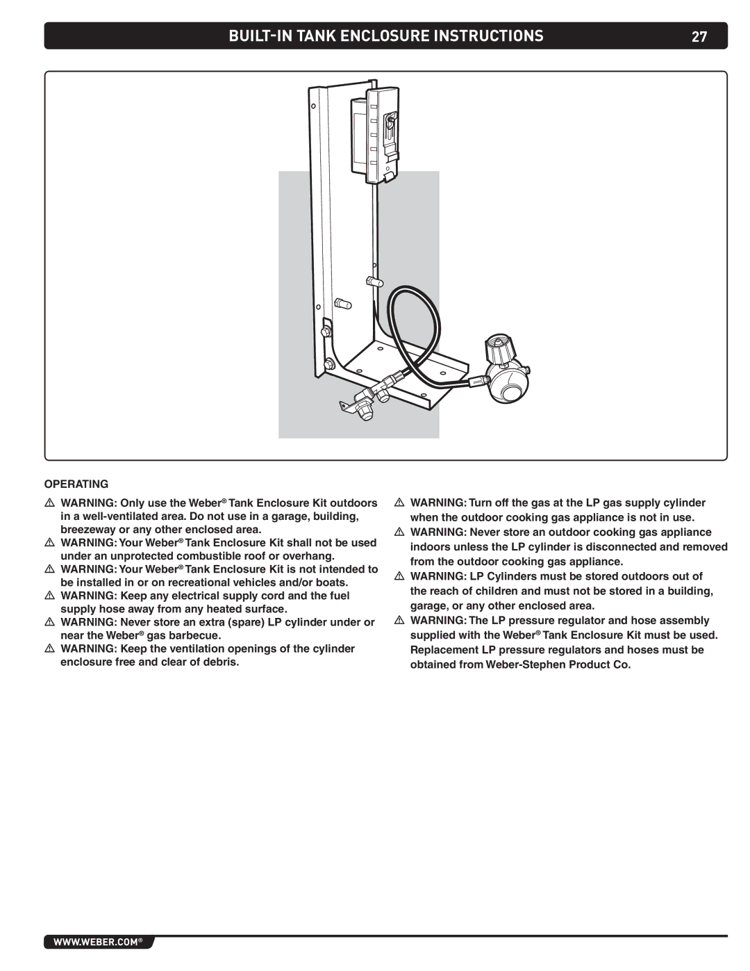 Weber 43267 manual Operating 