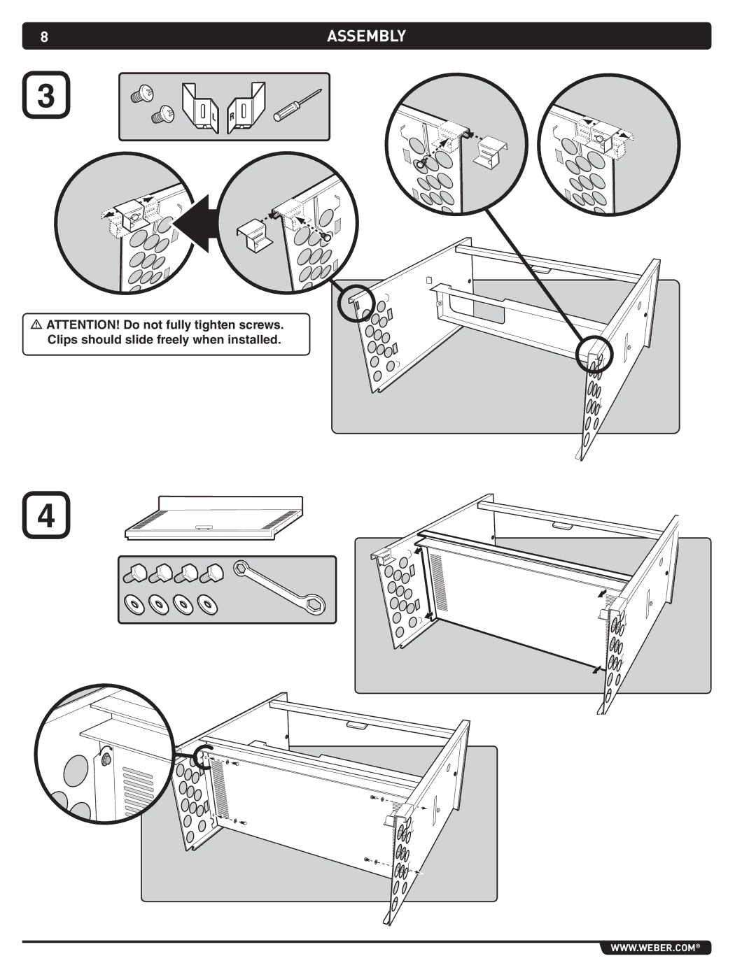 Weber 43267 manual Assembly 