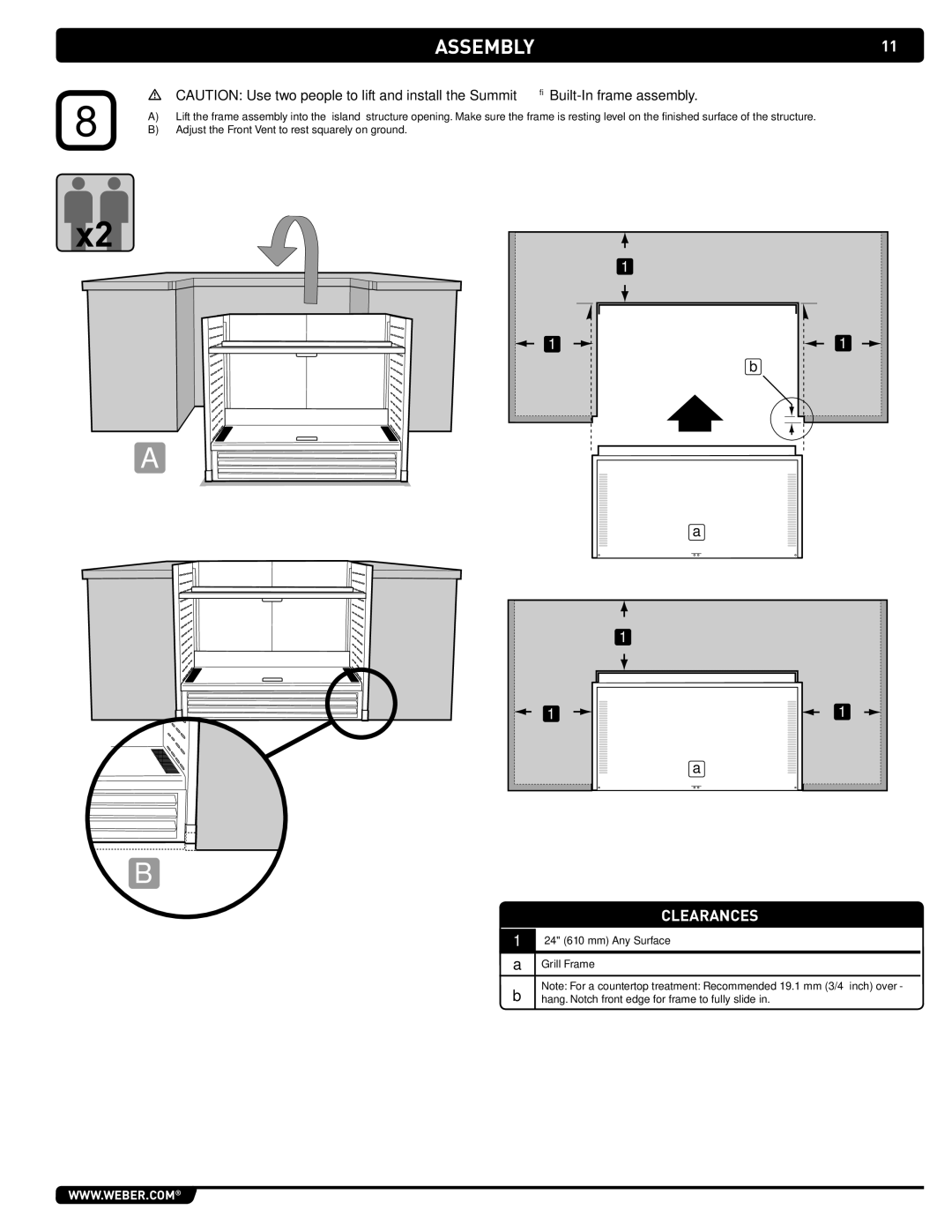 Weber 43270 manual Assembly 