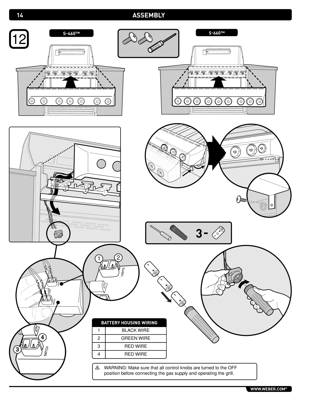 Weber 43270 manual Black Wire 