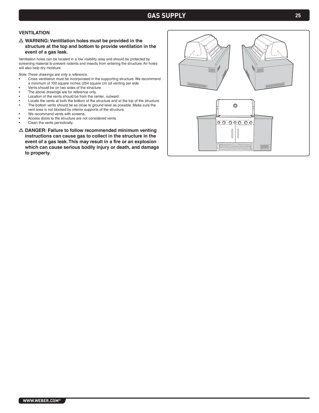 Weber 43270 manual Gas Supply 