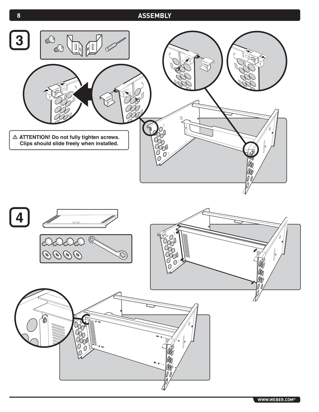 Weber 43270 manual Assembly 