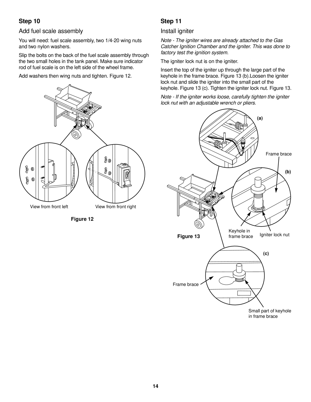 Weber 500 LX Series owner manual Add fuel scale assembly, Install igniter 