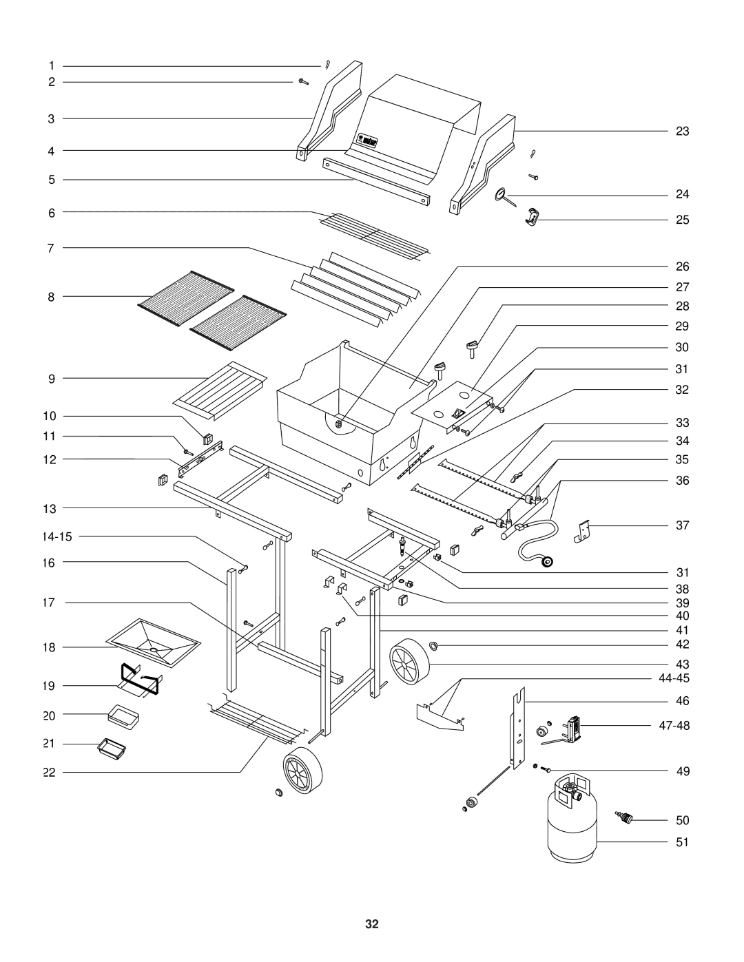 Weber 500 Series owner manual 14-15 