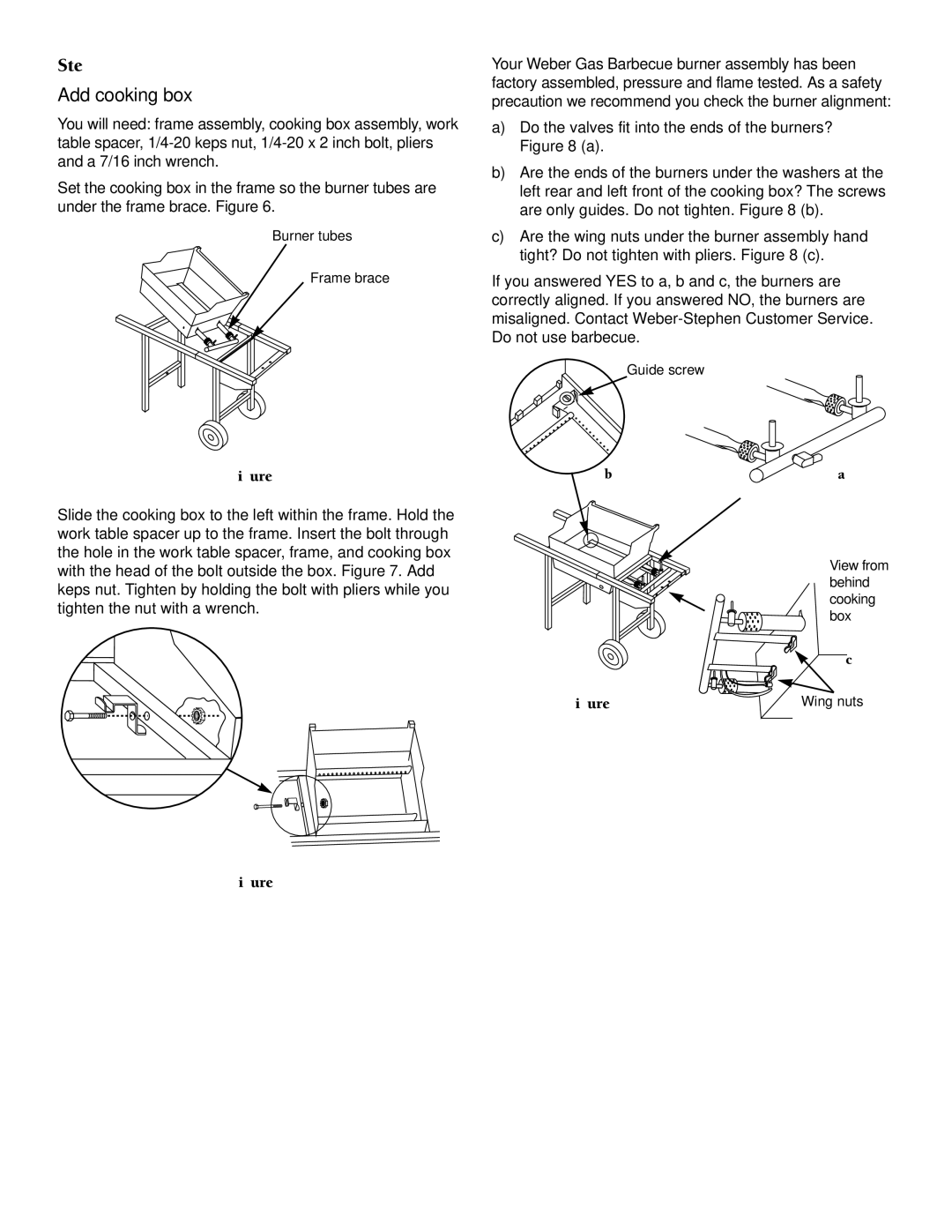 Weber 500 owner manual Add cooking box 