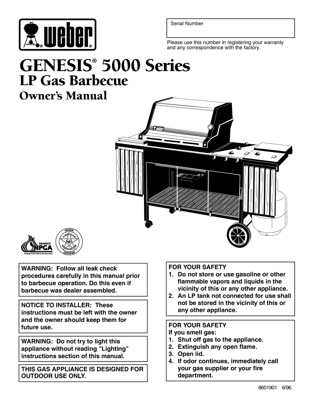 Weber owner manual Genesis 5000 Series 