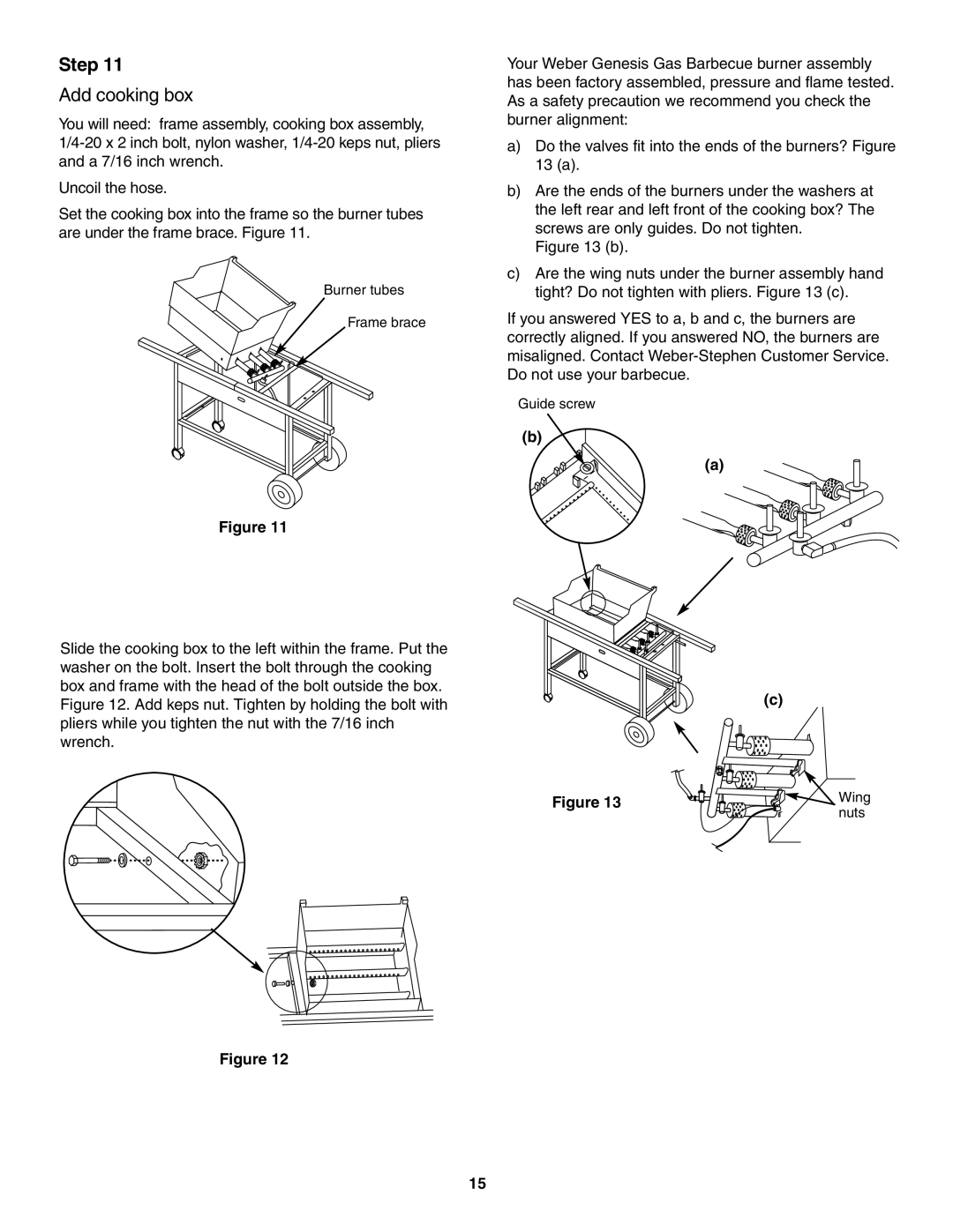 Weber 5000 Series owner manual Add cooking box 