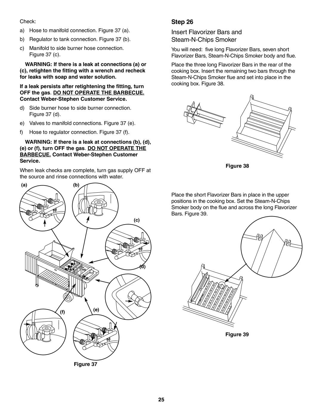 Weber 5000 Series owner manual Insert Flavorizer Bars Steam-N-Chips Smoker 