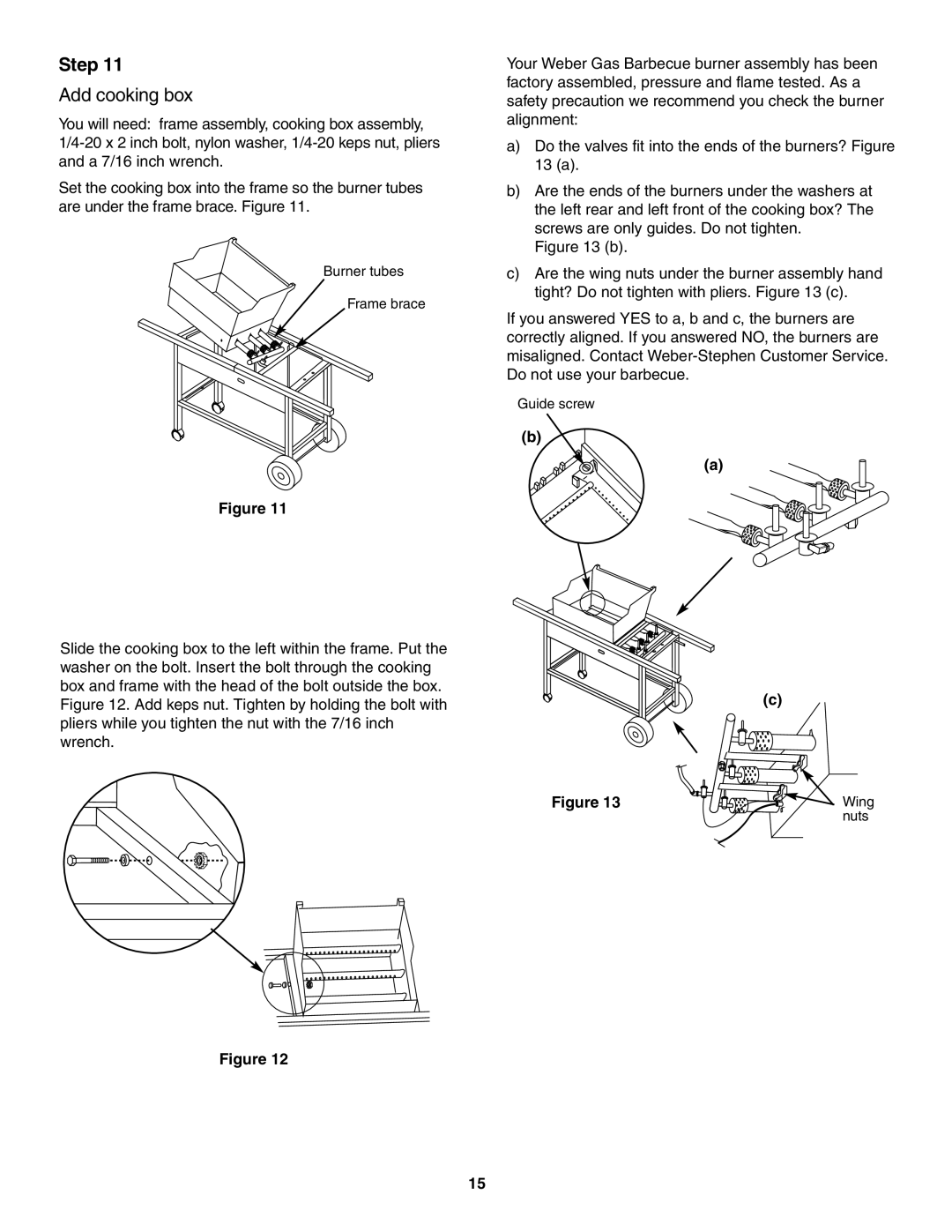 Weber 5000 owner manual Add cooking box 