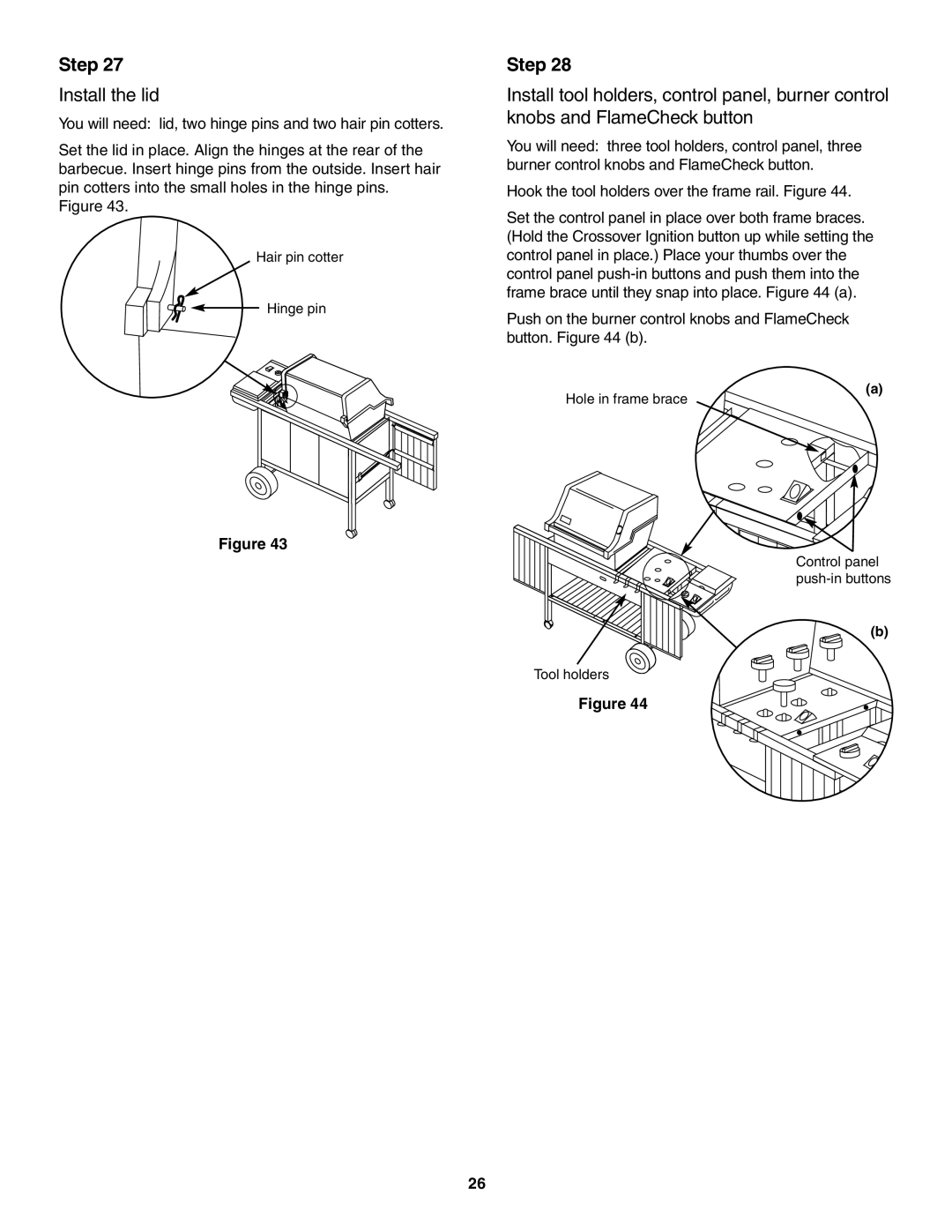 Weber 5000 owner manual Install the lid 