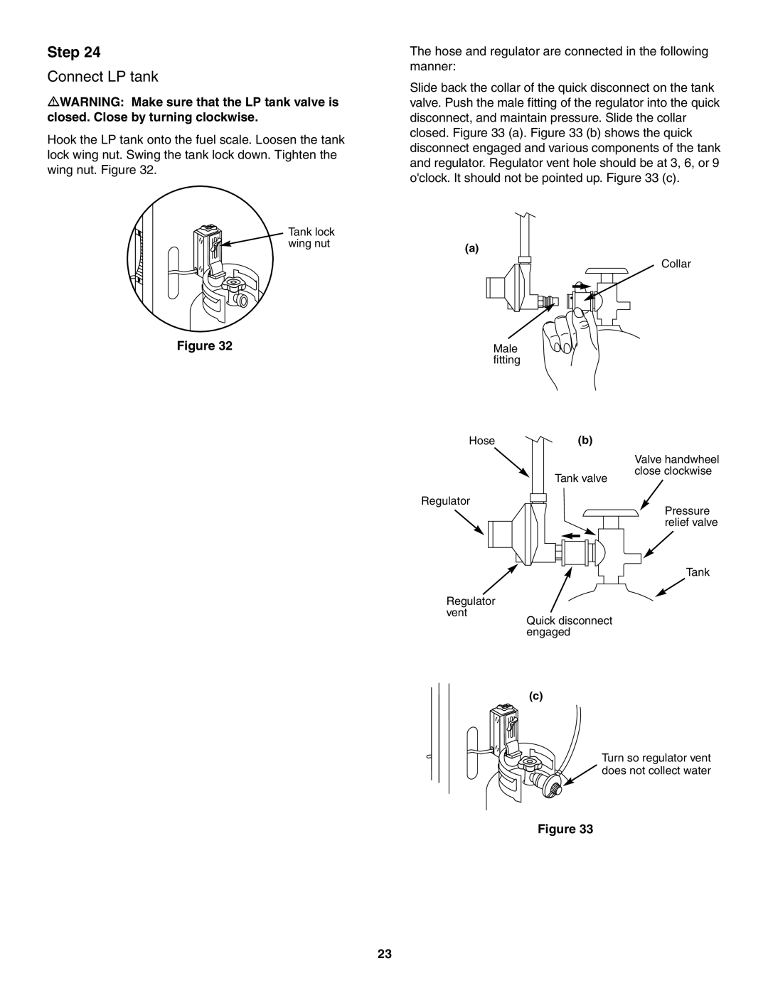 Weber 5000 owner manual Connect LP tank 