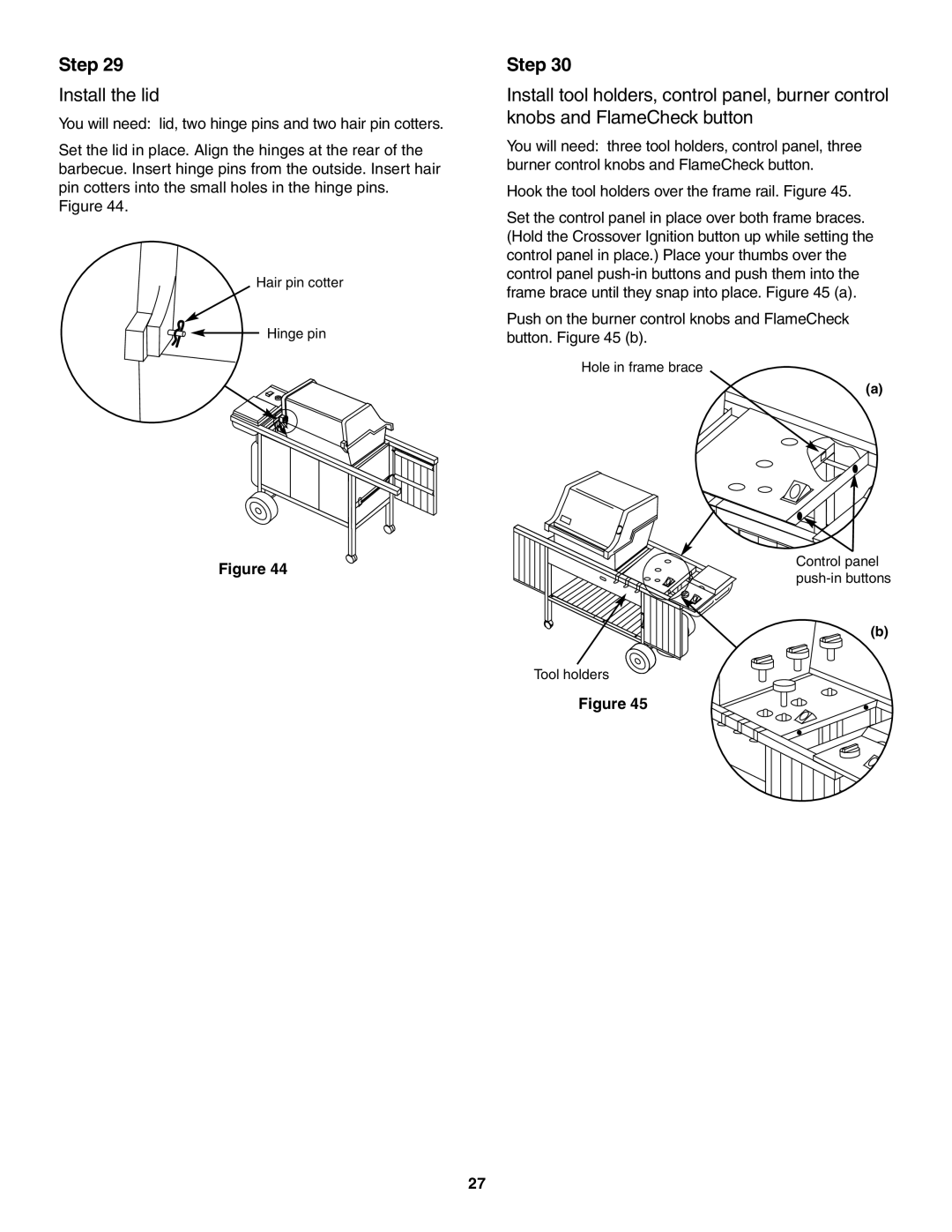 Weber 5000 owner manual Install the lid 