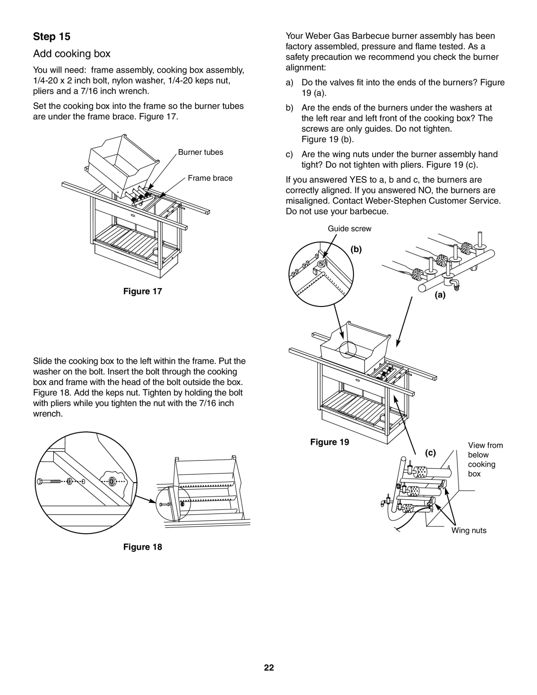 Weber 5500 owner manual Add cooking box 