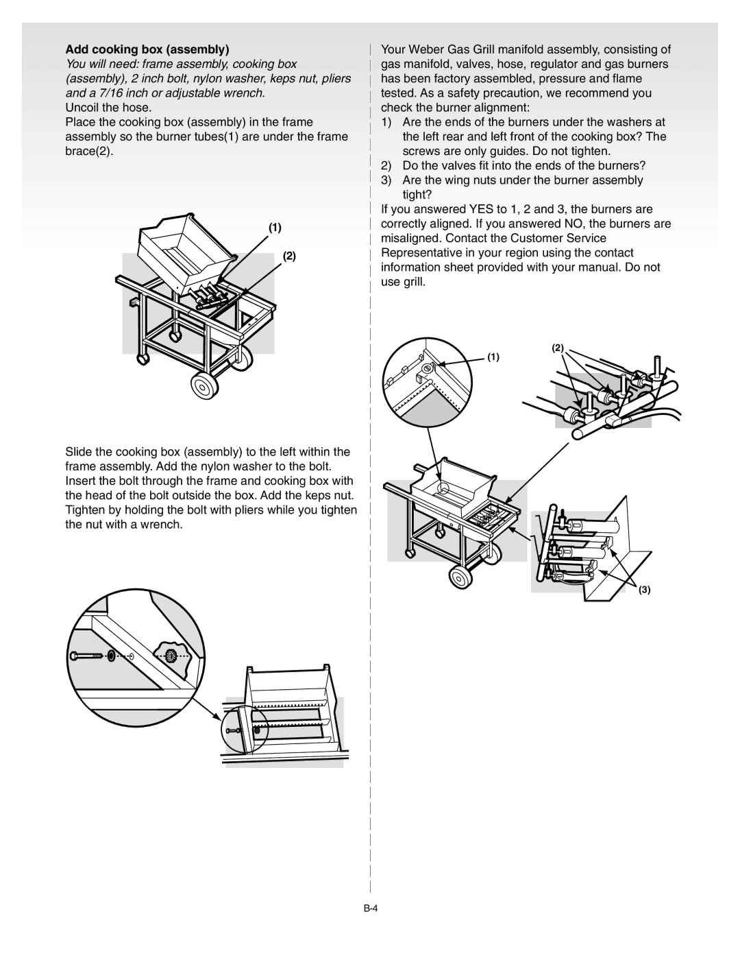 Weber 55008 manual Add cooking box assembly 