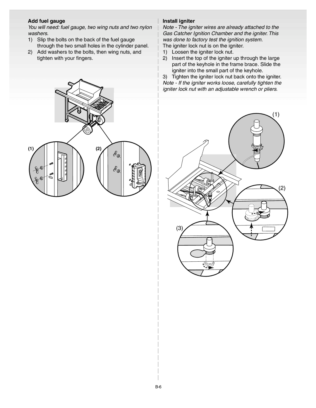 Weber 55008 manual Add fuel gauge, Install igniter 