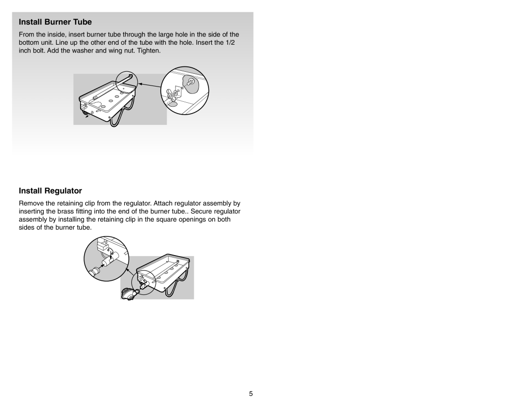 Weber 55014 manual Install Burner Tube, Install Regulator 