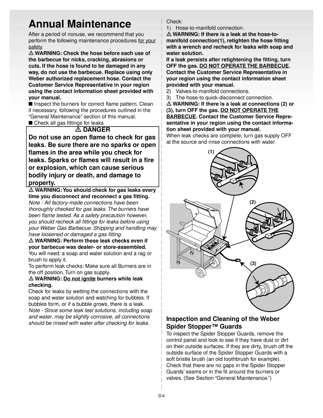 Weber 55023 1199, GENESIS GOLDB Gas Grill Annual Maintenance, Inspection and Cleaning of the Weber Spider Stopper Guards 