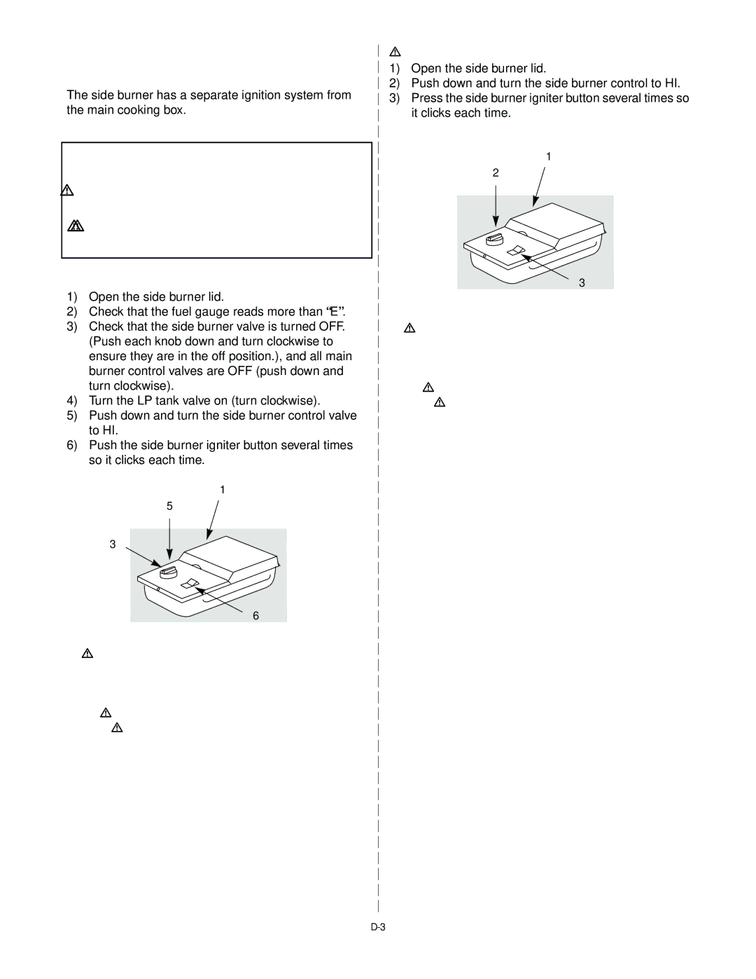 Weber 55024 manual Lighting the Side Burner, Lighting only the side burner 