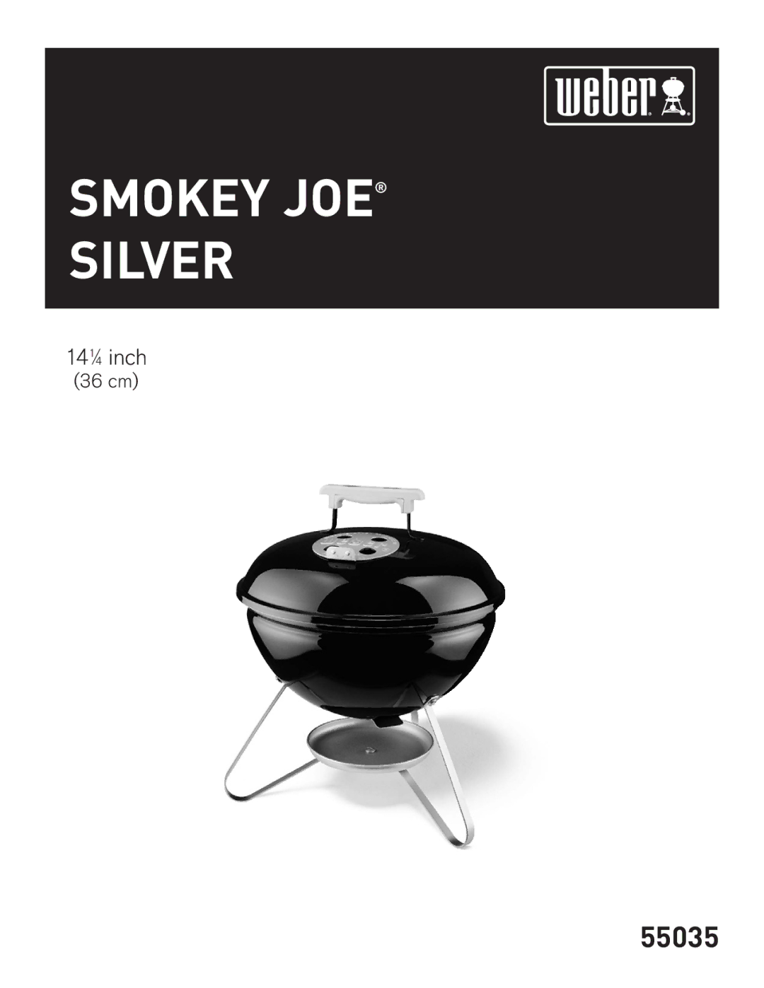 Weber 55035 manual Smokey JOE Silver 