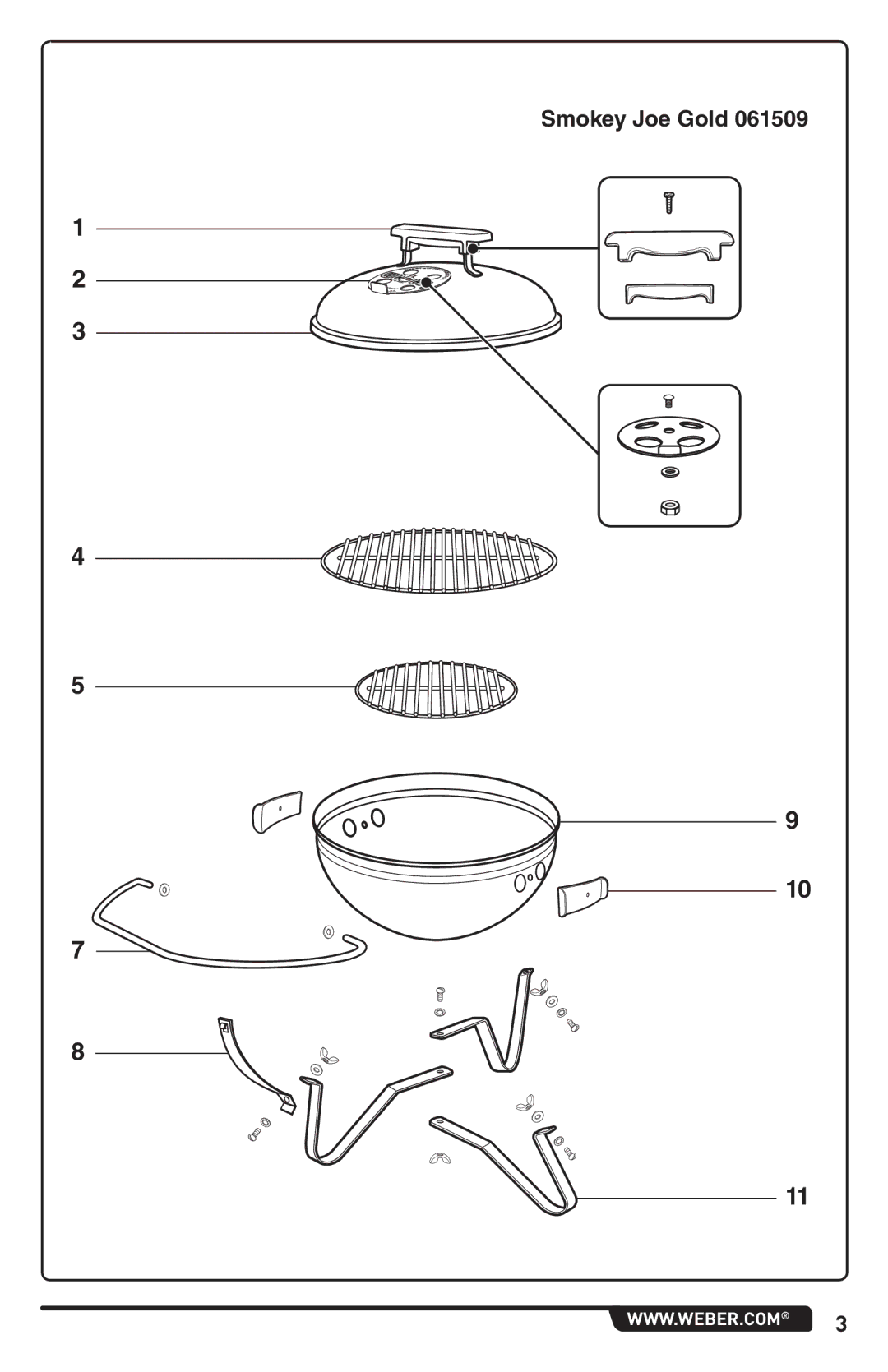 Weber 55036_022811 manual Smokey Joe Gold 