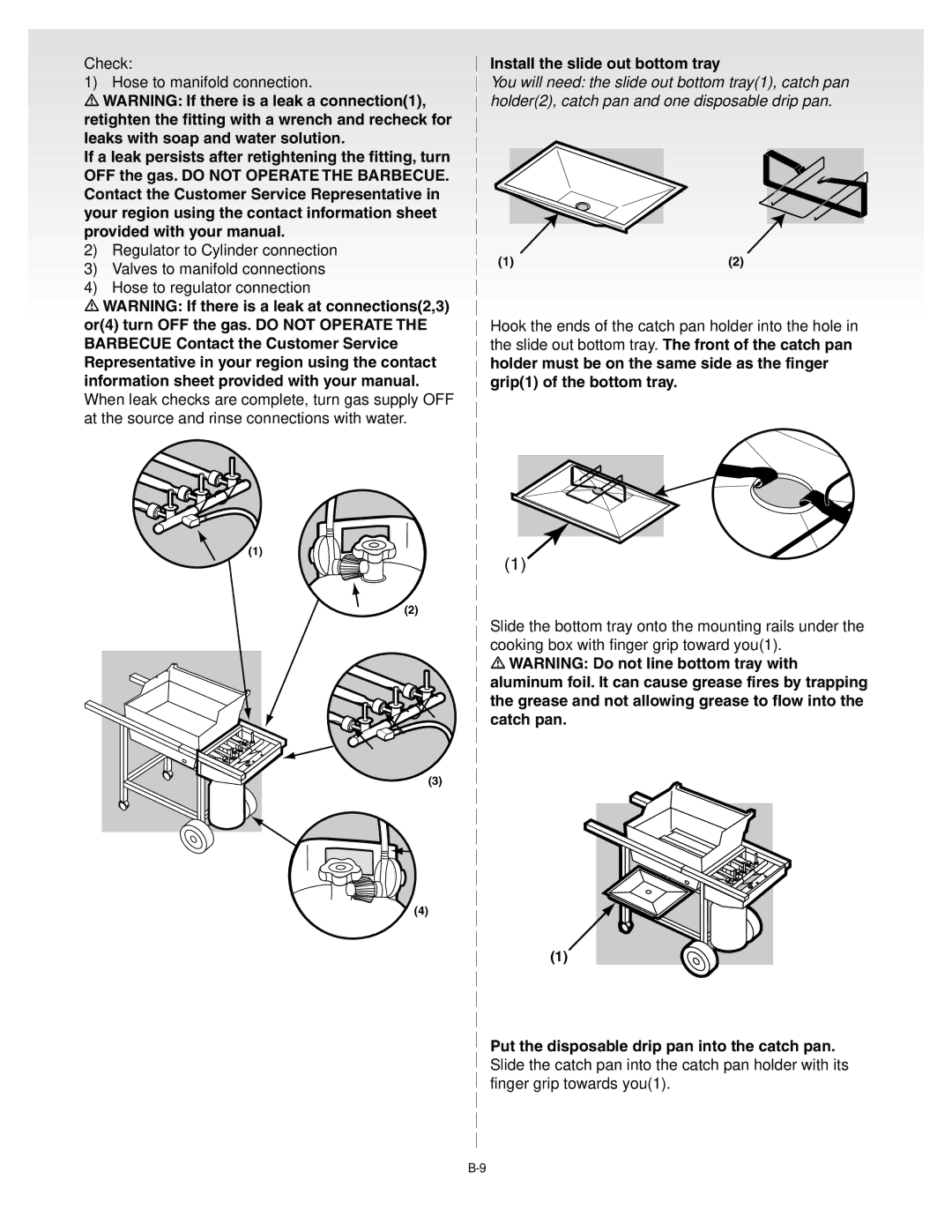 Weber 55143 manual Install the slide out bottom tray 