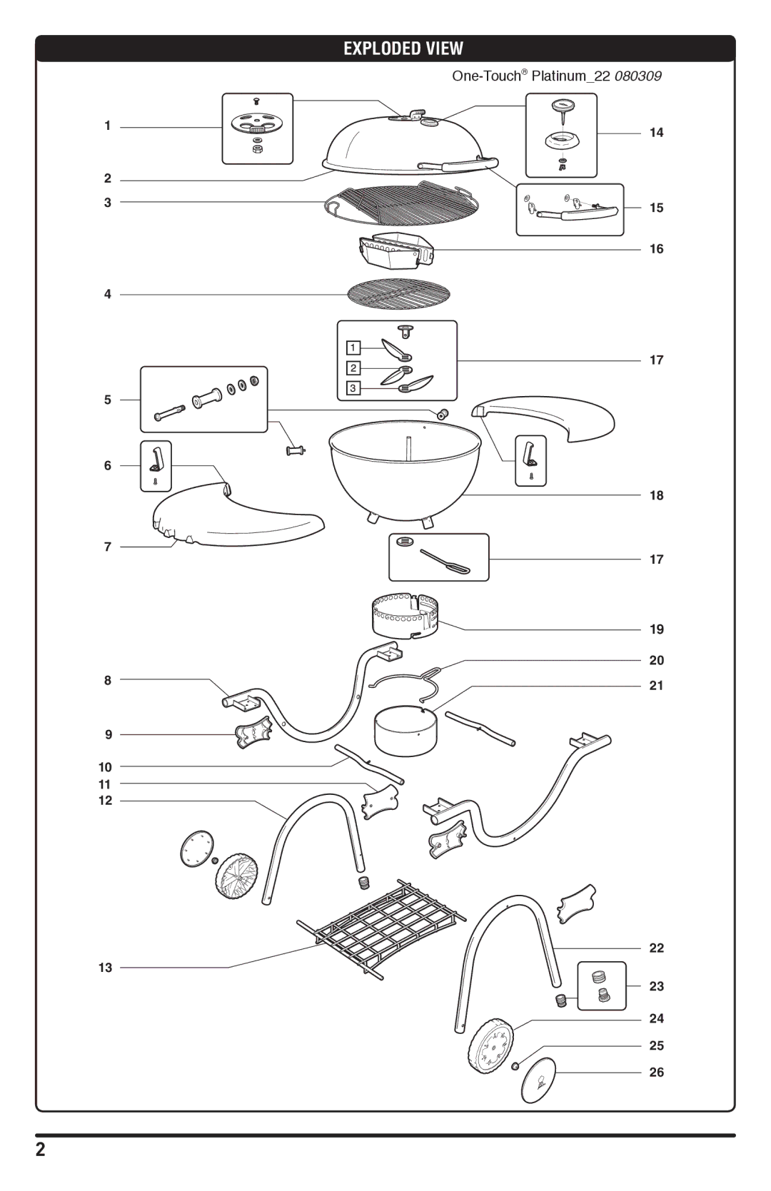 Weber 55184, 080309 manual Exploded View 