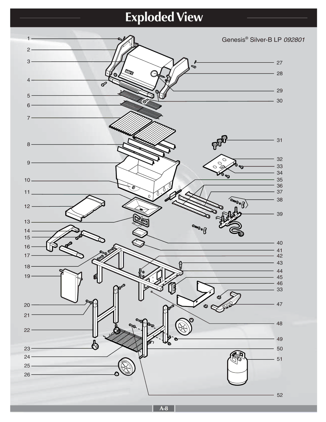 Weber 55276 manual Exploded View 