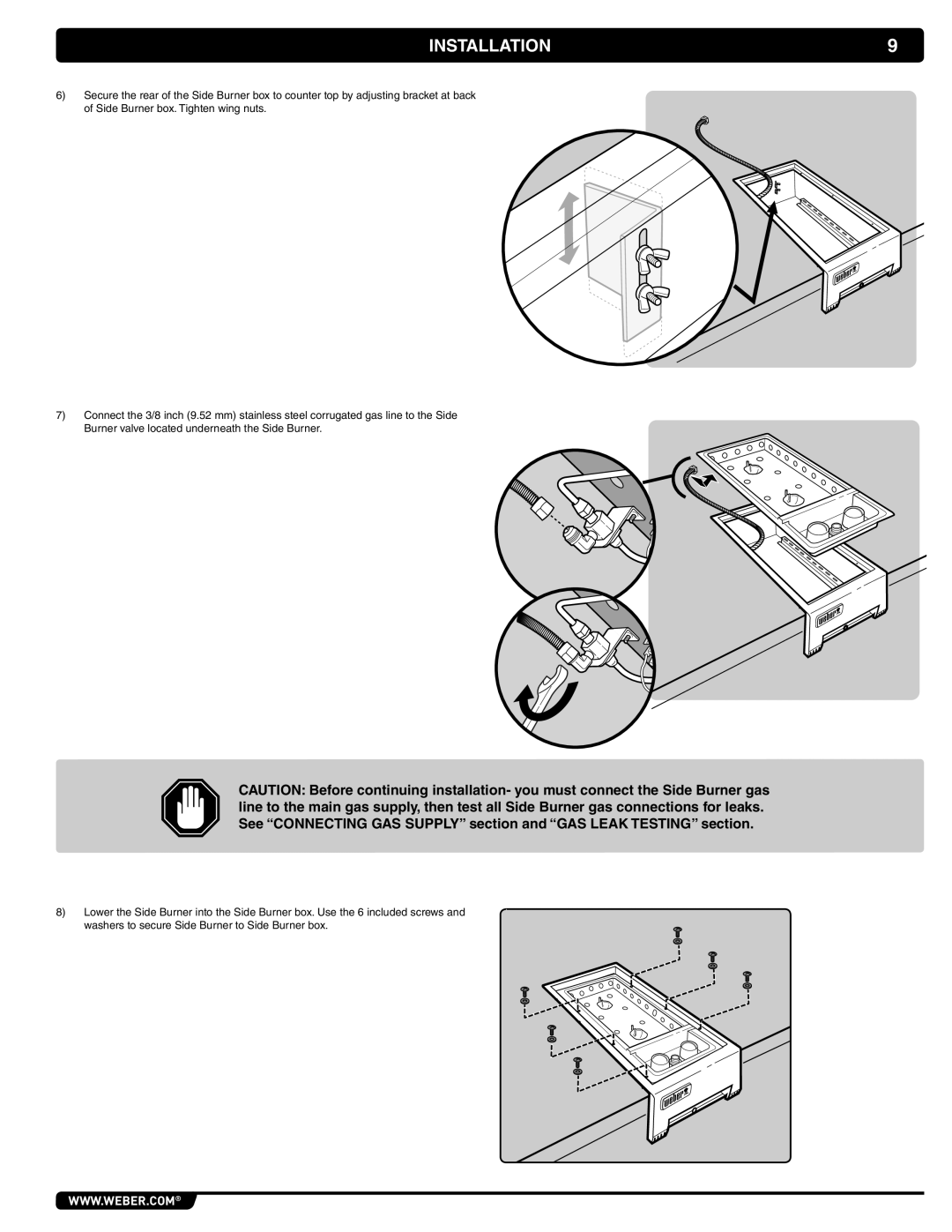 Weber 56069 manual Installation 