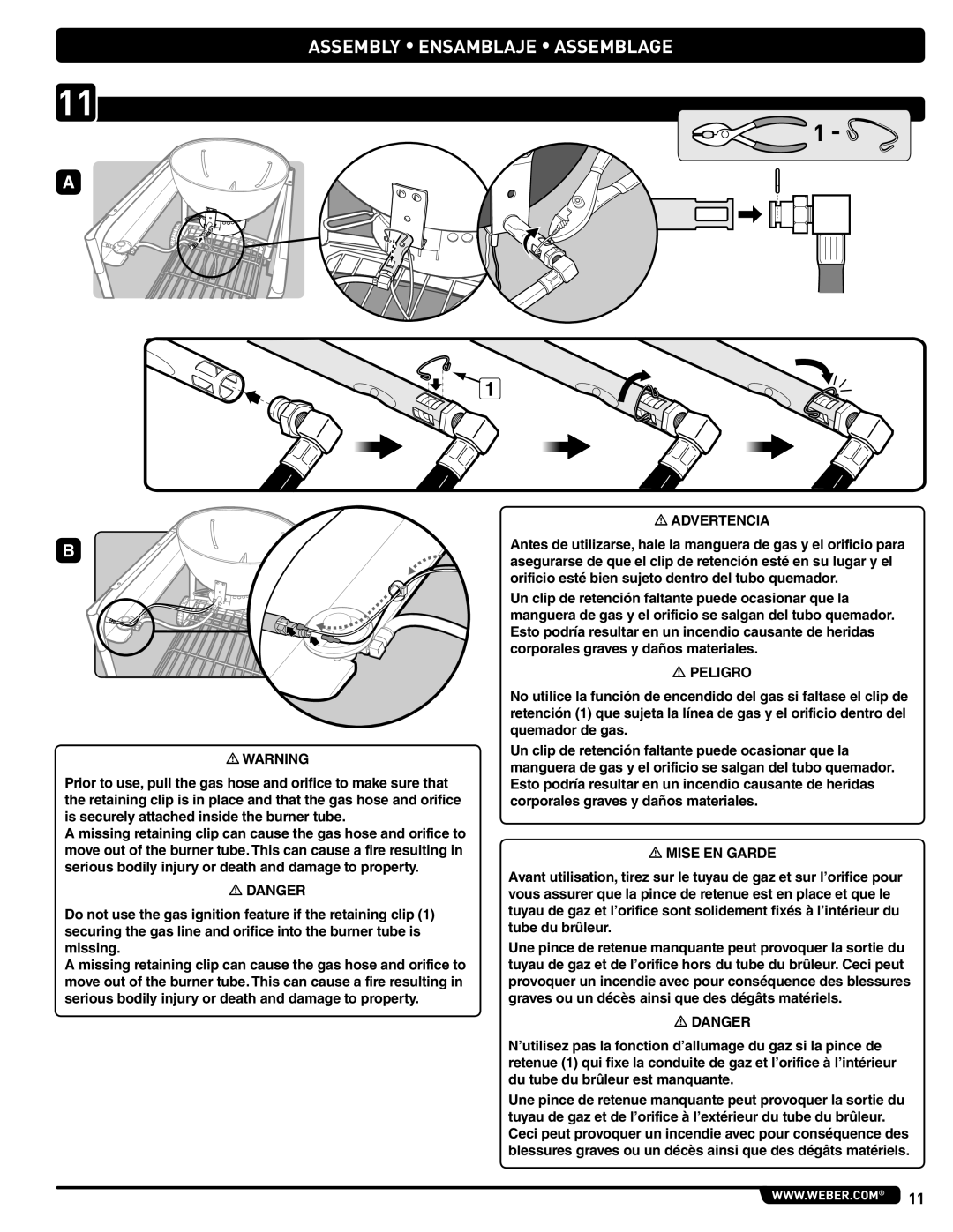 Weber 56201 manual Assembly Ensamblaje Assemblage 