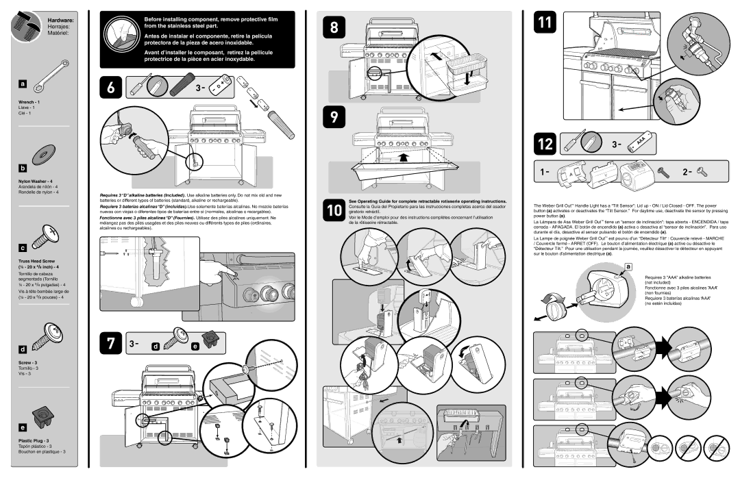 Weber 56203 manual 12 3- AAA 