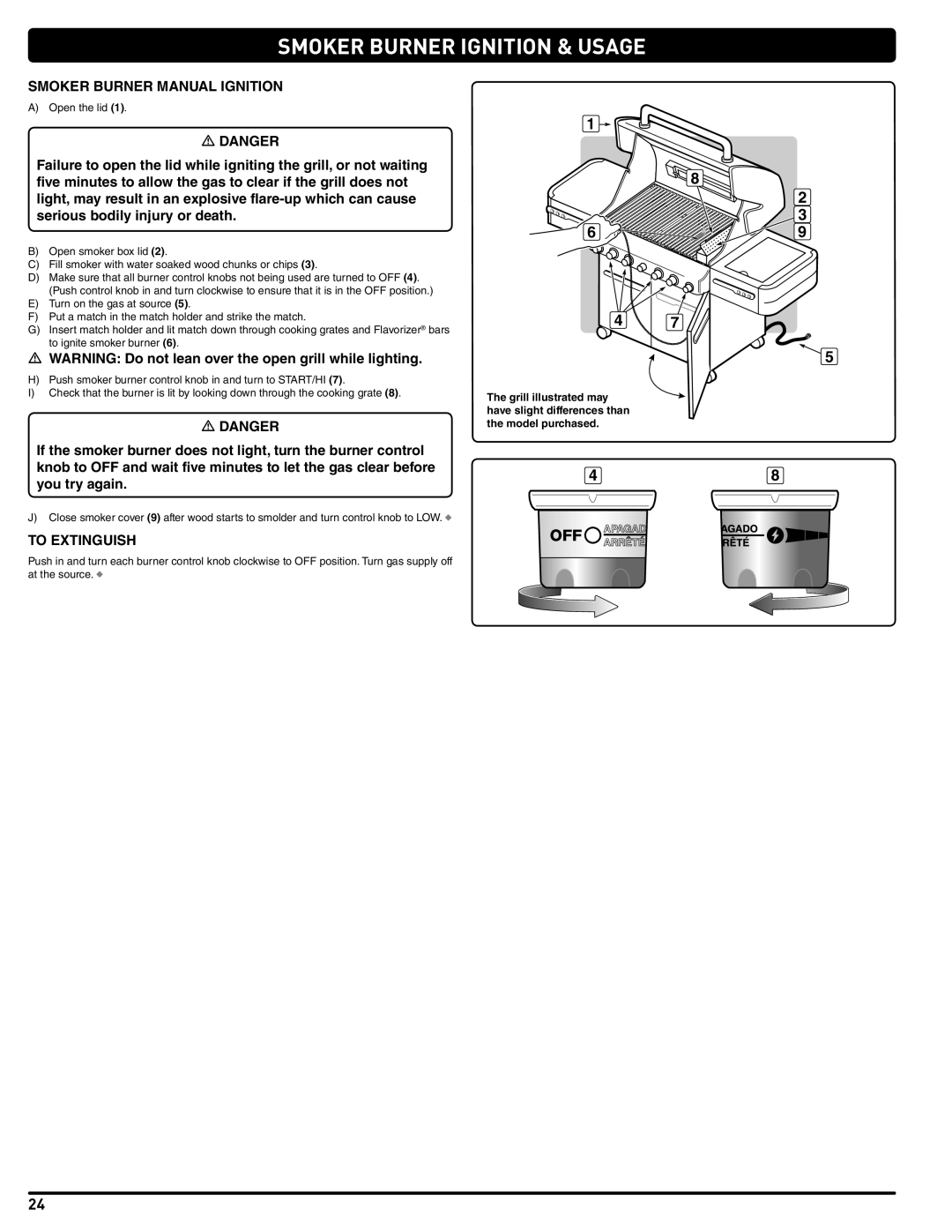 Weber 56209, E 470 manual Open the lid 