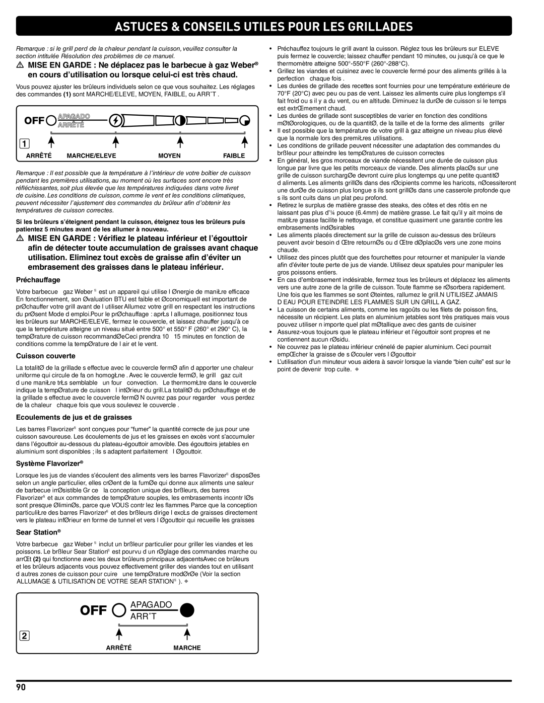 Weber 56211, E/S 470 LP Astuces & Conseils Utiles Pour LES Grillades, Cuisson couverte, Ecoulements de jus et de graisses 