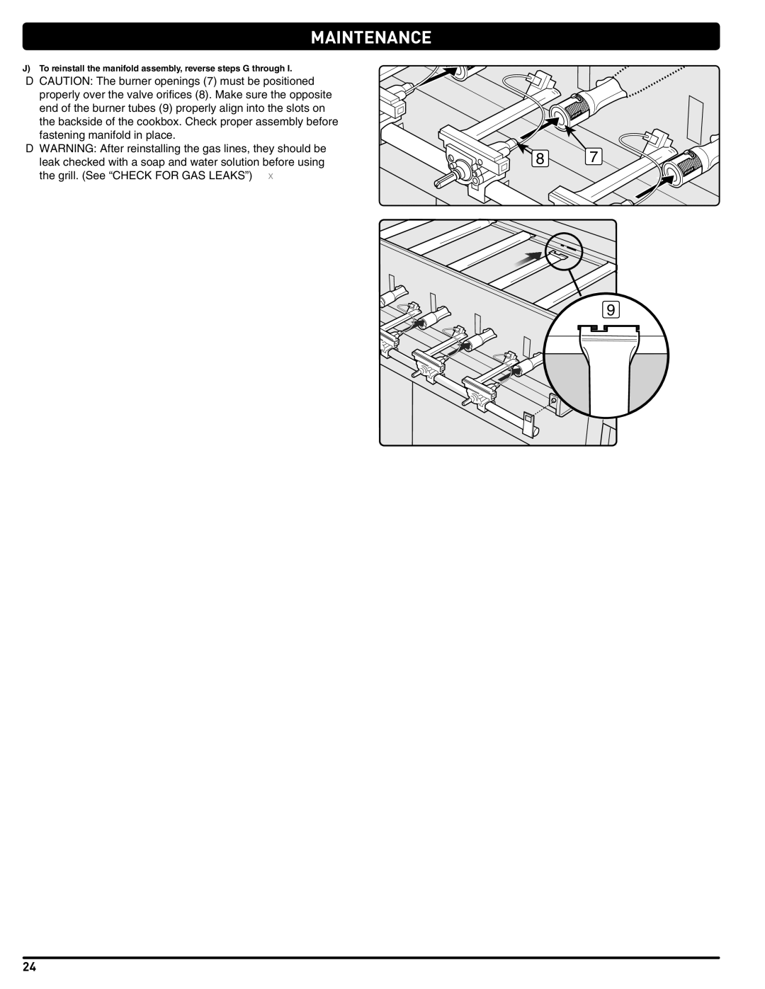 Weber 56216 manual Maintenance 