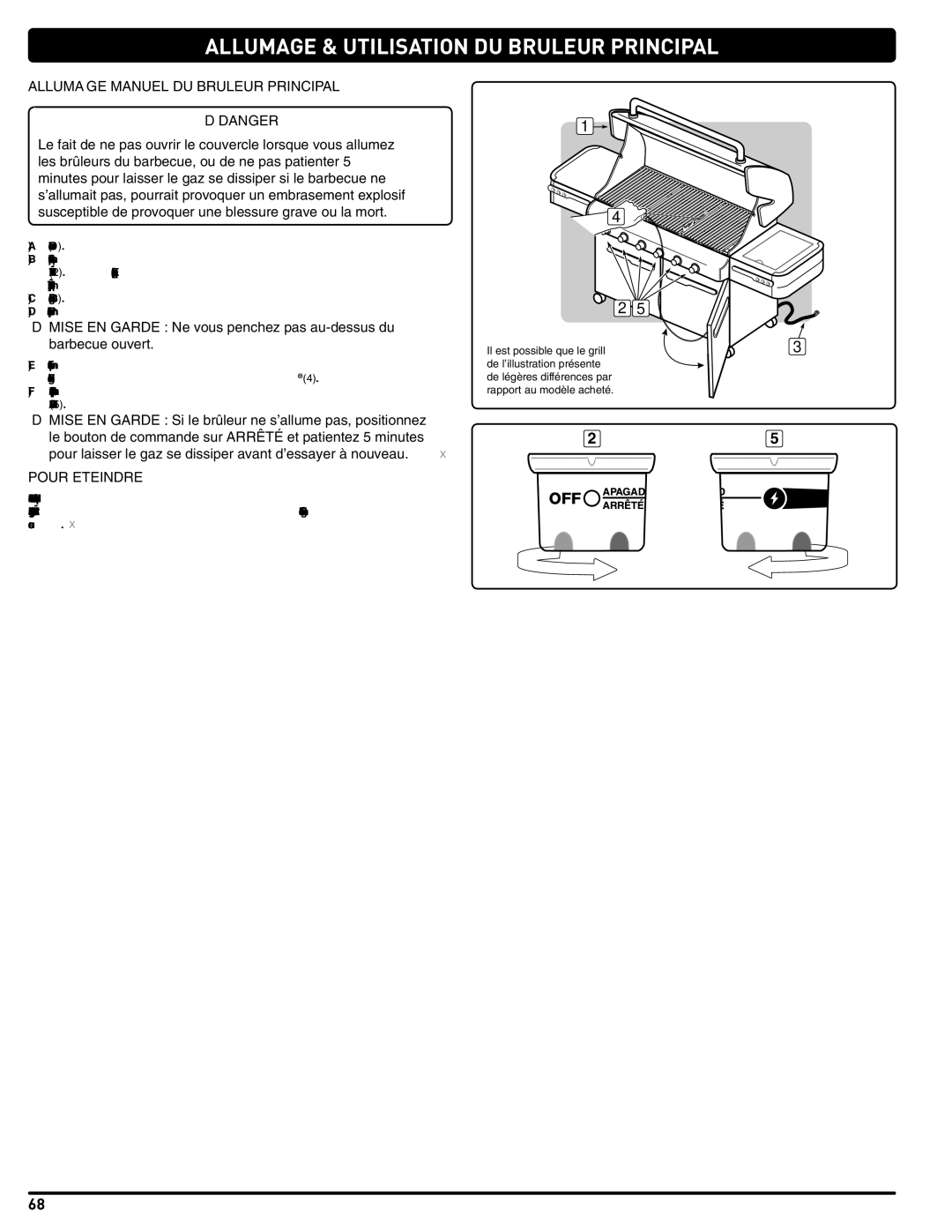 Weber 56216 manual Allumage Manuel DU Bruleur Principal 