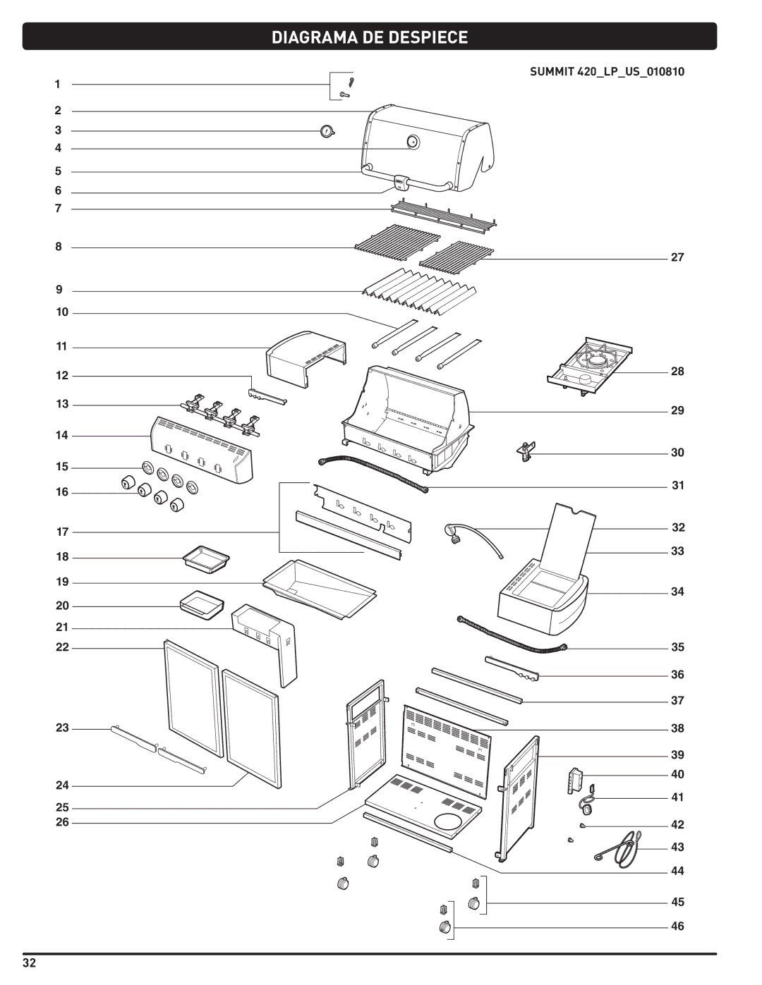 Weber 56219 manual Diagrama DE Despiece 