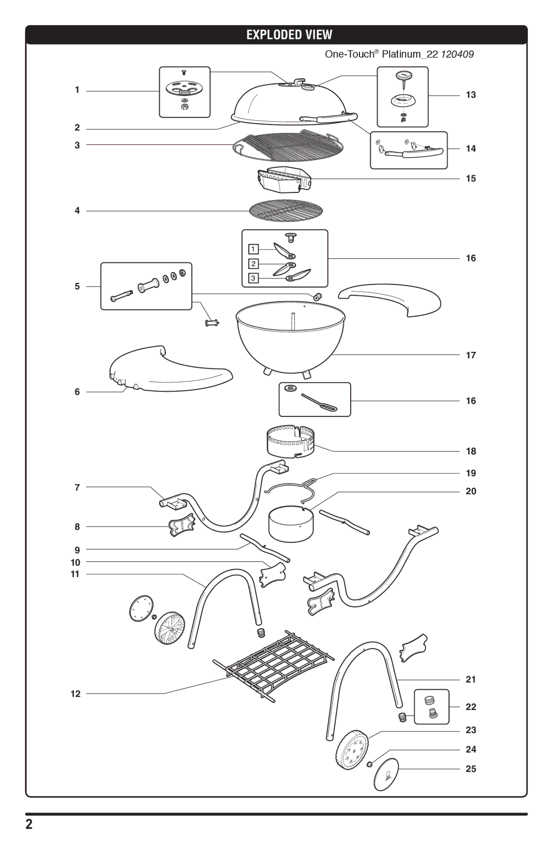 Weber 56224, 120409 manual Exploded View 