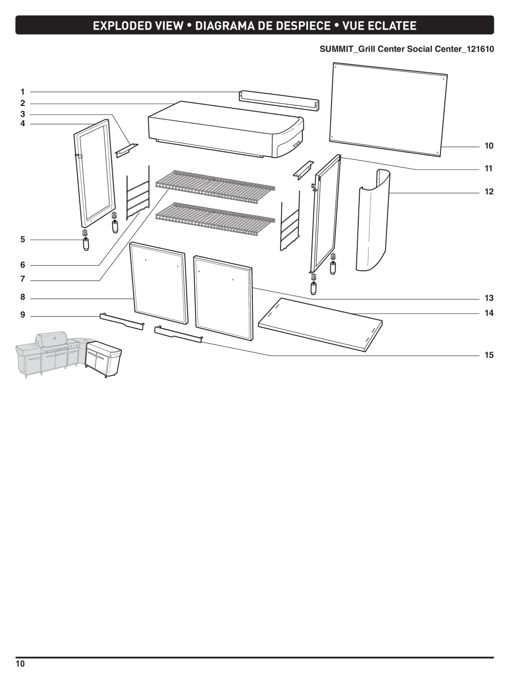 Weber 56567 manual SUMMITGrill Center Social Center121610 