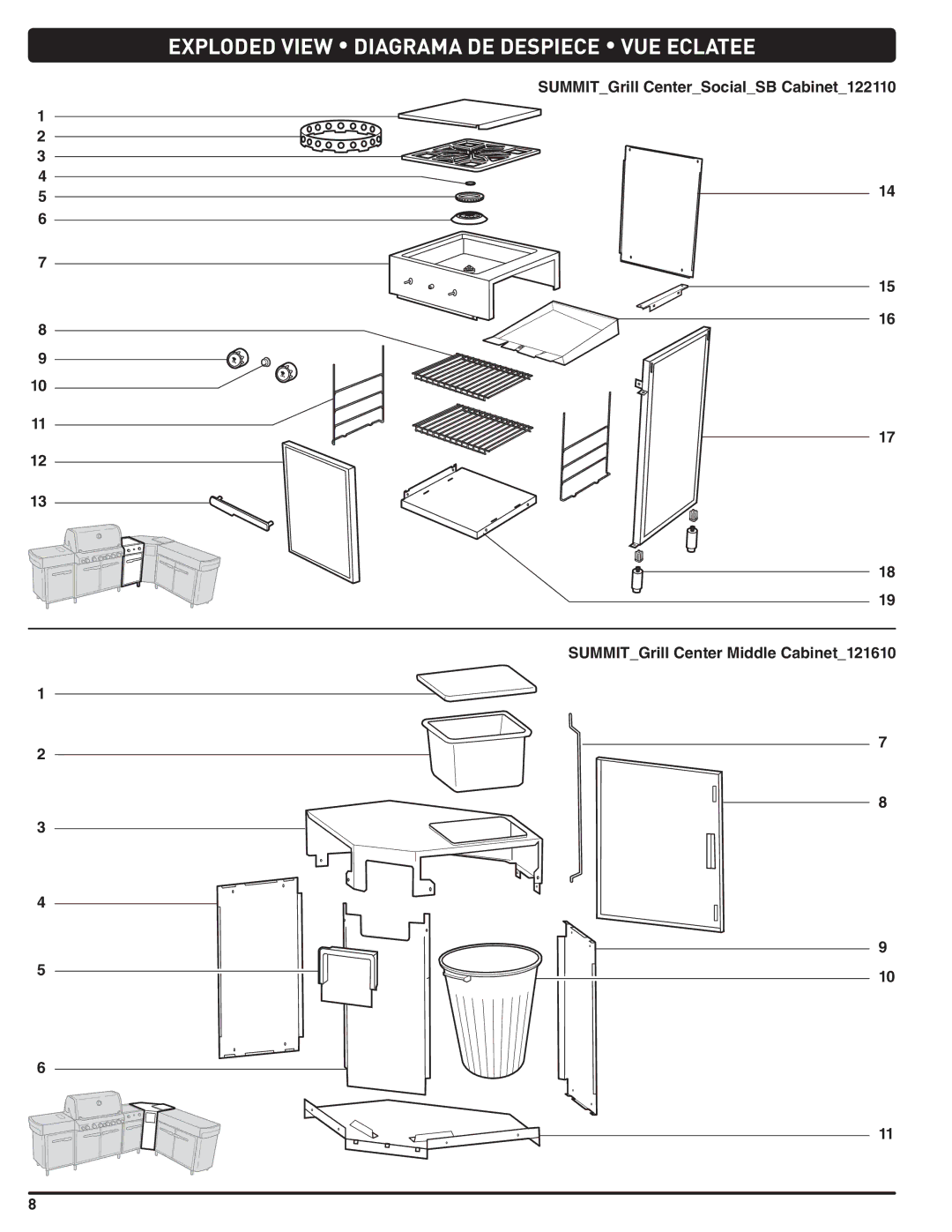 Weber 56567 manual Exploded View Diagrama DE Despiece VUE Eclatee 